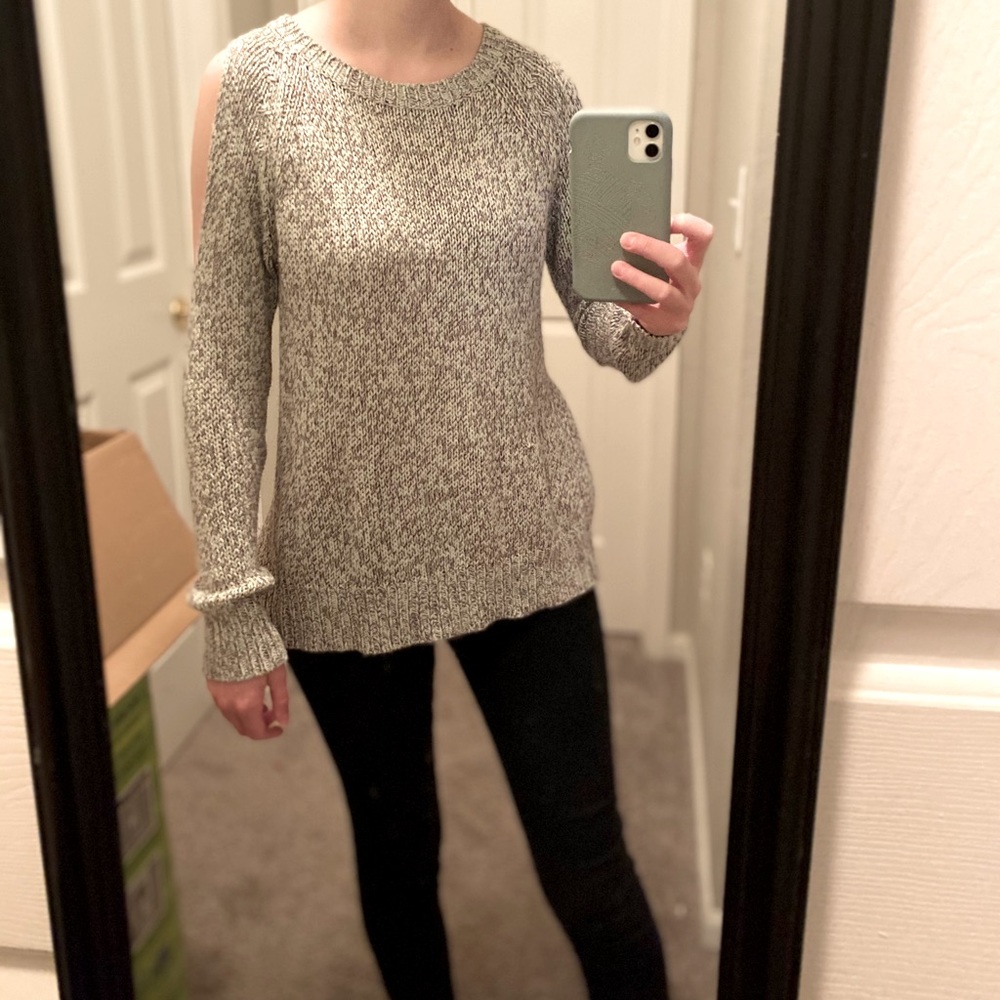Small cold shoulder sweater